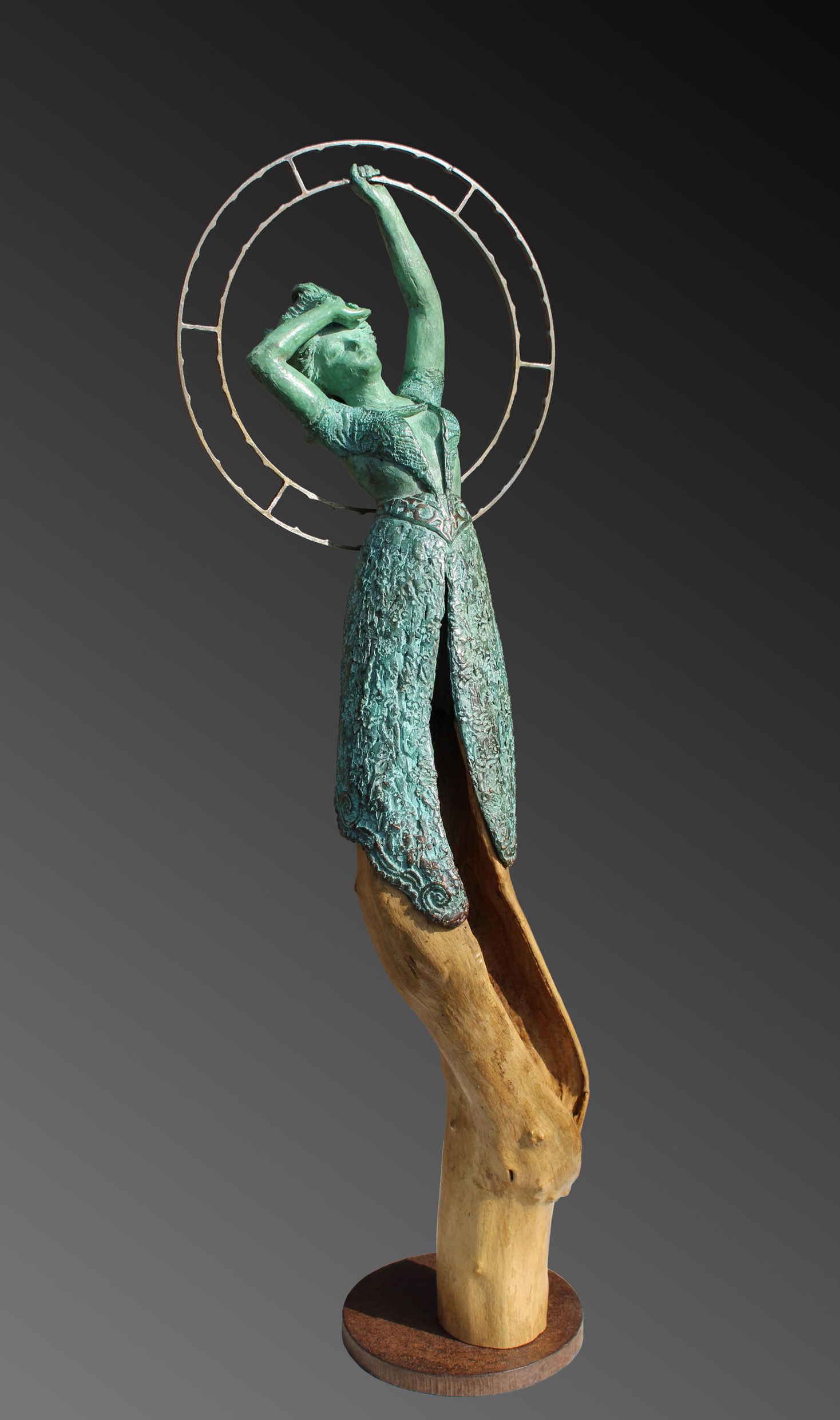 Dryade - 47cm - Bronze/Bois de sureau